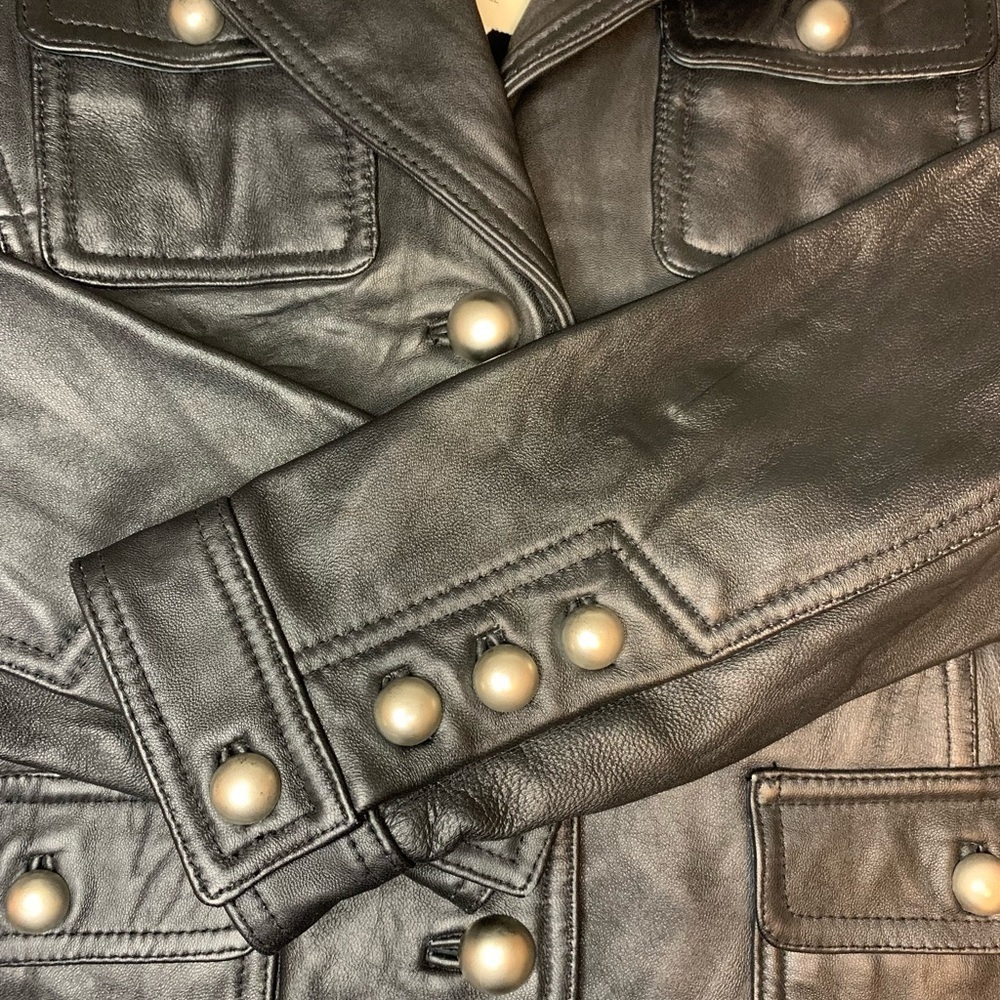 Studio Y Black LeatherNWT Women’s Jacket/Blazer size Small! - Picture 4 of 11